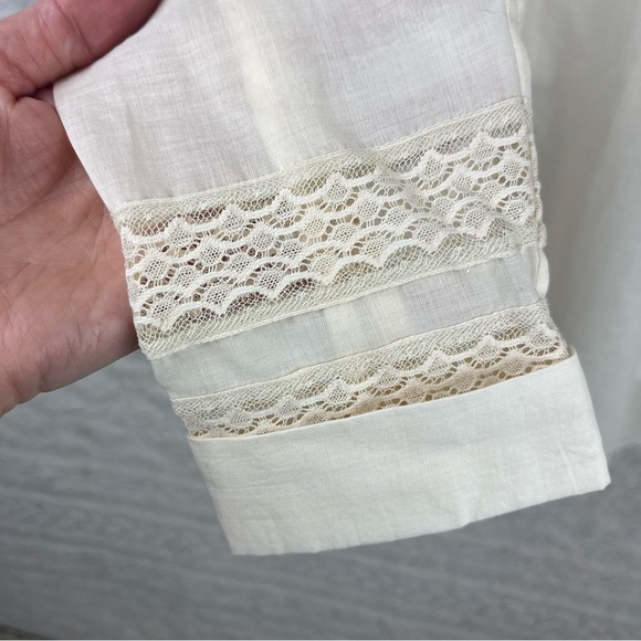 NWT Women's THEORY Alynn Ivory Button Down Shirt Sz L Washed Gauze - Picture 7 of 15